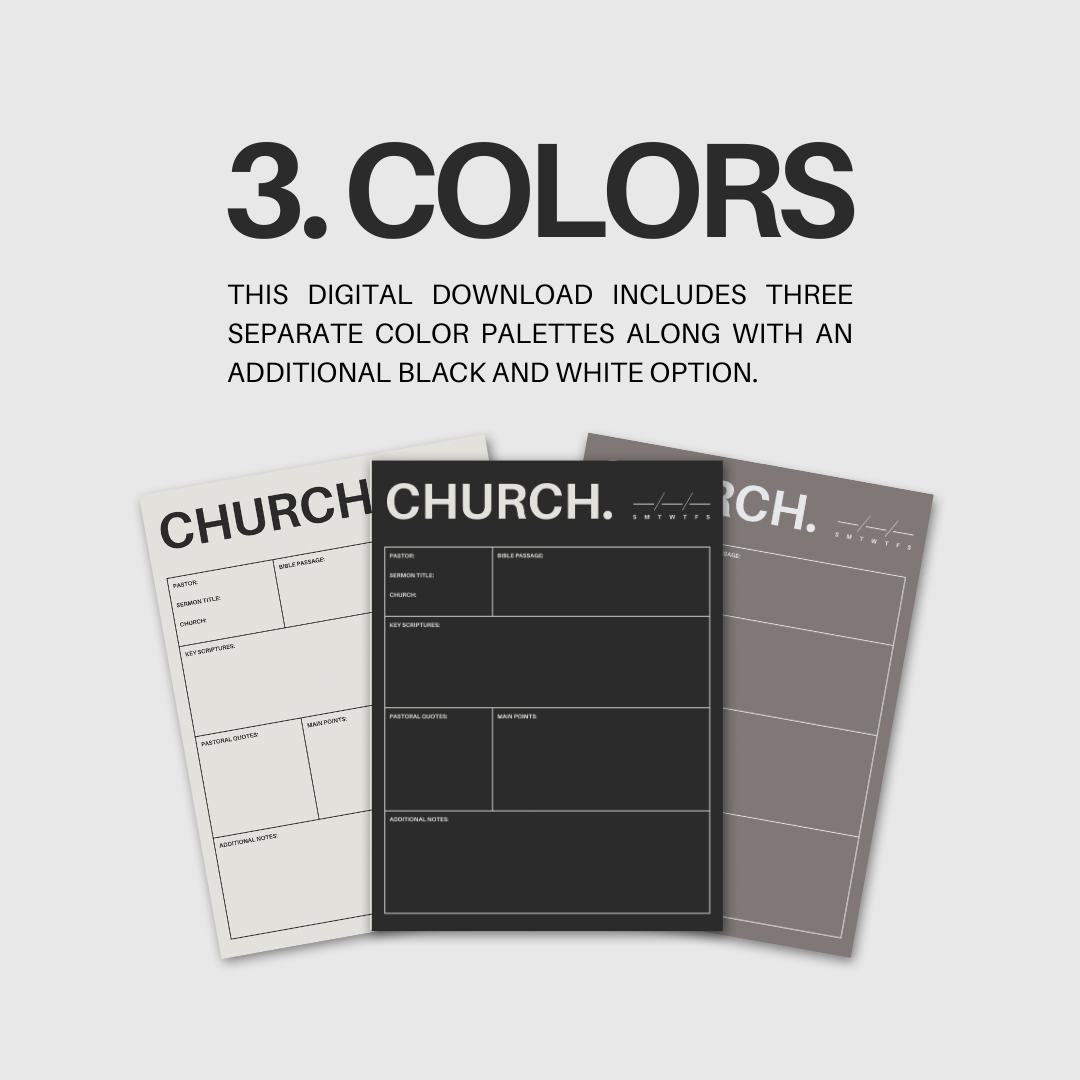 Sermon Notes Template