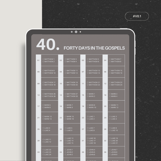 40 Days In The Gospels Reading Plan